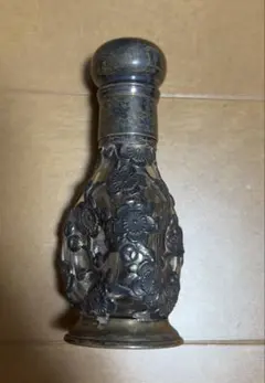 河内光昭作銀製銅製花瓶