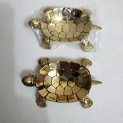 真鍮の亀型トレイ2個