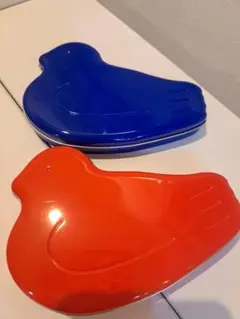 鳩の日 鳩サブレー缶セット 豊島屋130周年記念商品 空き缶セット（青・赤）