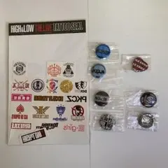 HiGH&LOW タトゥーシール 黒木啓司 NESMITH 缶バッチ