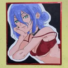 手描きイラスト チェンソーマン レゼ ファンアート 色紙