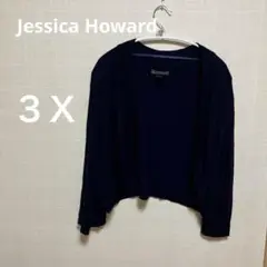 Jessica Howard ダークネイビー カーディガン 3X