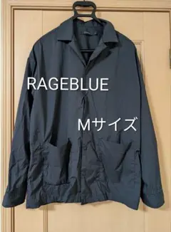 RAGEBLUE　軽量　ナイロンジャケット　シャツ　ブラック　Mサイズ