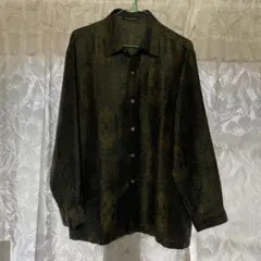 長袖シャツ グリーン系 パターン　Lサイズ