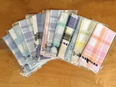 カネボウ カラフルチェック柄ハンカチ12枚セット