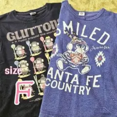 即日発送‼️まとめ売り‼️MIXMOTION 半袖Tシャツ おさる サル 紺 黒