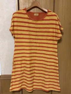 ホコモモラ　タオル地 チュニック丈 半袖Tシャツ（両サイドポケット付）