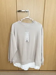 重ね着風 スウェット