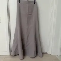 グレー フレアロングスカート