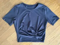 ゼクシィミックス ブラック 半袖 ノットデザイン Tシャツ