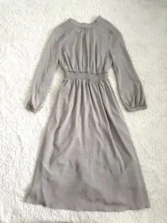 ジャガードワンピース　グレー　NATURAL BEAUTY BASIC