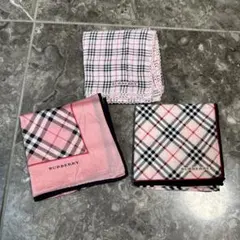 d*9様 BURBERRY チェック柄ハンカチ 3枚セット