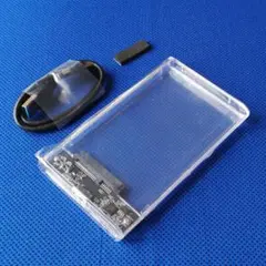 2.5インチ SATA HDD/SSD 外付けケース USB3.0 クリア R