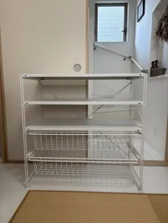 早い者勝ち✴︎無印良品✴︎スチールユニットシェルフ　大 スチールユニットシェルフ・スチール棚セット・ワイド・大