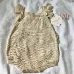 Loulou Ami フリル付きニットロンパース 70〜80 新品未使用