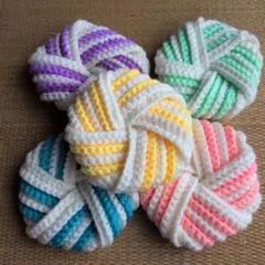 ハンドメイド アクリルたわし 5個セットのサムネイル