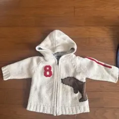 フード付きニットアウター クリーム色 8