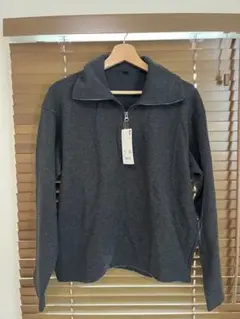 【新品】UNIQLO ハーフジッププルオーバーLサイズ