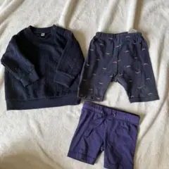 3点まとめ売り　男の子ベビー　70 トレーナー　リラックスパンツ