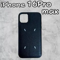 iPhone16promax✿スマホケース ブラック 黒レザー刺繍韓国シンプル1