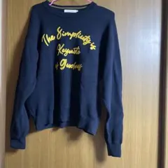 ネイビー ニット長袖 トップス