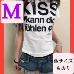 【ラスト1点】Y2K ピチT 白 ホワイト 半袖 グランジ 平成ギャル 原宿系