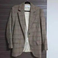 ベルシュカ　チェック柄ジャケット　xs　ブラウン　中古