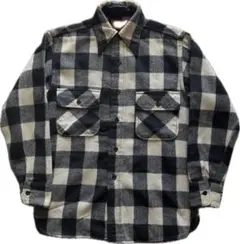 70s~ Sears バッファローチェックWool shirt 14 1/2