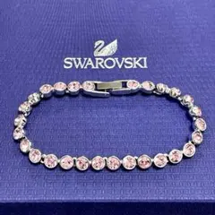 SWAROVSKI/スワロフスキー/テニスブレスレット/ピンク/美品