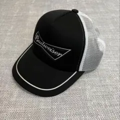 Budweiser ブラックキャップ メッシュバック