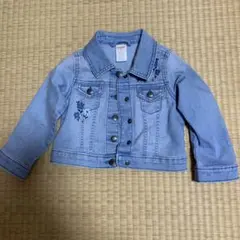 刺繍付きデニムジャケット ライトブルー