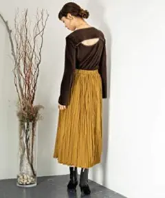 【新品未使用品】sense of place バックオープン ベロア トップス