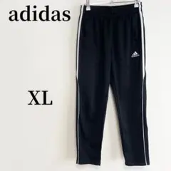 adidas アディダス ジャージパンツ 3本 黒 白 パイピング XL