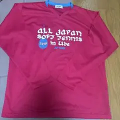 YONEX ピンク Vネック長袖Tシャツ 2016