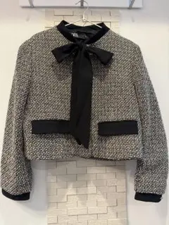 2025年最新】zara リボンディテール テクスチャーブレザーの人気