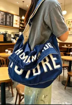 HUMAN MADE トートバッグ ネイビーのサムネイル