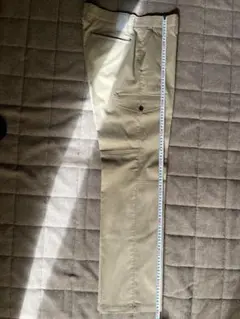 ベージュ コットンブレンド パンツ