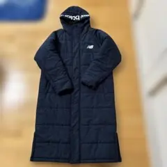 ニューバランス　ベンチコート　L ネイビー　タグ裏記名あり