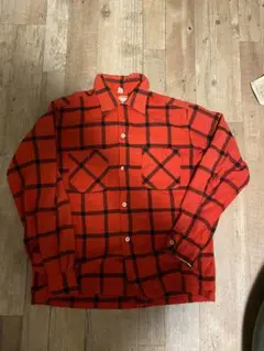 50s town craft 赤黒チェックシャツ