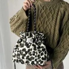美品　ショルダーバッグ バッグ 「JaVa ジャバコラボ」 レオパード