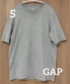 【GAP】ヘビーコットン／無地Tシャツ／グレー／S