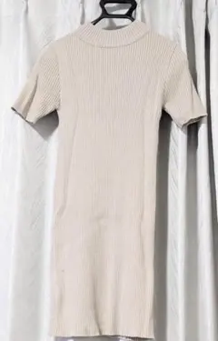 chico　ハイネックアームウォーマーミニワンピース　ベージュ　レディース春秋冬