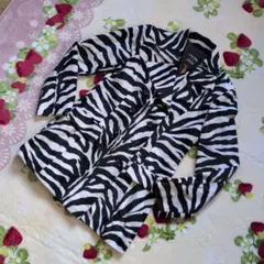 ゼブラ柄ハーフコート・ジャケット