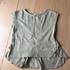 branshes 半袖Tシャツ フリル カーキのサムネイル