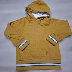 マスタード色 フード付きトレーナー 　110㎝