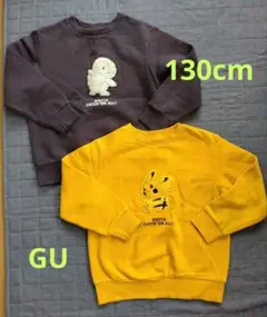 GU　ポケモン　トレーナー　ピカチュウ　ポッチャマ　キッズ　130cm
