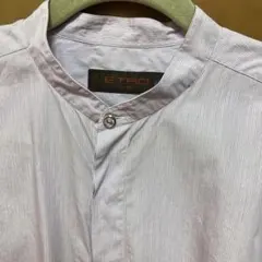 ETRO バンドカラーシャツ 淡い紫