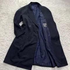 未使用級✨クリスチャンディオール　チェスターコート　裏地総柄　メンズ　Sサイズ Dior HOMME Homme チェスターコート メンズ ディオールオム 中古