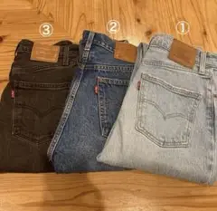 リーバイス 70s HIGH SLIM STRAIGHT 24インチ ブラック③