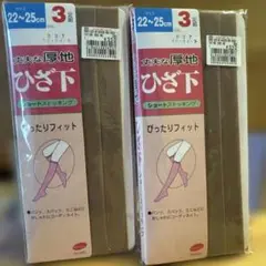 丈夫な厚地 ショートストッキング 22〜25cm 2個セット